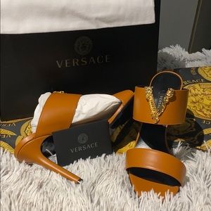 Versace Virtues Leather Sandal